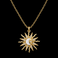Colar Sol e Lua Dourado